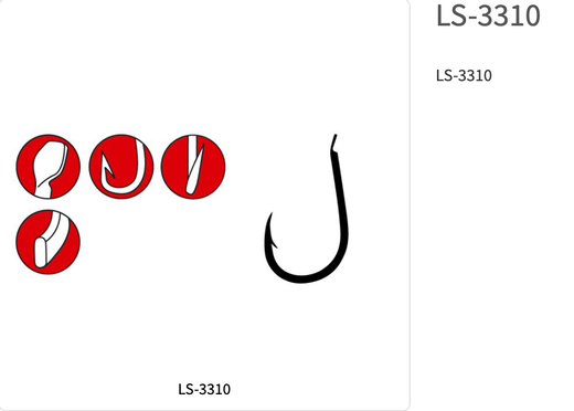 Anzuelo Gamakatsu LS‑3310 – Acero de alta calidad – Gancho para pesca de depredadores – Pack 25 unidades