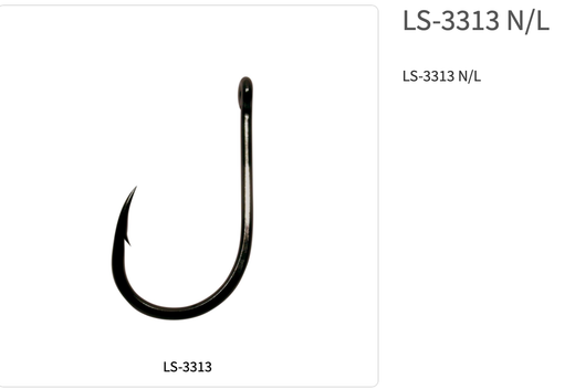 Anzuelos Gamakatsu LS-3313F – Tipo Chinu con ojal – Níquel negro – Alta resistencia y afilado japonés