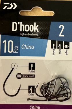 Anzuelos D'Hook Chinu de paleta – Pata corta, curvatura invertida y punta entrante