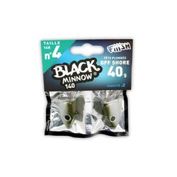 Black Minnow 140 - 2 Off Shore jighead 40g - Khaki