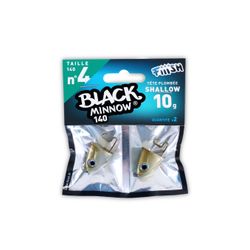 Black Minnow 140 - 2 Shallow jig head - 10g - Khaki