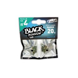 Black Minnow 140 - 2 Shore jighead - 20g - Khaki