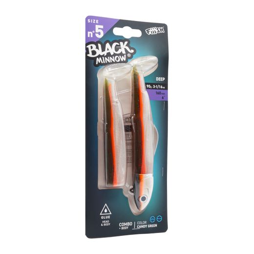 Black Minnow 160 - Combo - Deep - 90g - Glow Candy Green