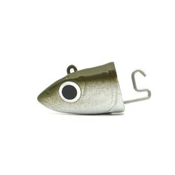 Black Minnow 70 – 2 Off Shore Jig Head 6 g (70 mm), color Khaki – Cabezales plomados para montaje vinilo