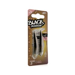 Black Minnow 70 – Doble Combo Especial Trucha Shore 3 g (70 mm), color Vairon – 2 señuelos pre-montados