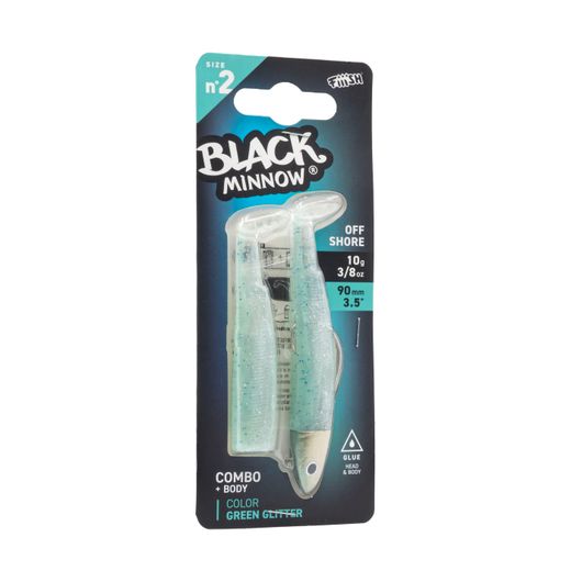 Black Minnow 90 - Combo - Off Shore - 10g - Green Glitter
