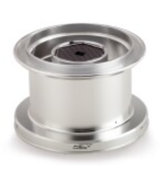 Bobina Rely DC Type 2.5 – Aluminio anodizado ultraligero 88 g – Freno multidisco de carbono – Compatibilidad Cygnus, Orion, Yonago y Delphinus