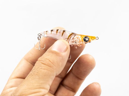 Breaden Ebi No Sanpo 50D – Señuelo ultraligero tipo camarón – Sistema T3S Turbine Shrimp Swimming – 50 mm / 3,5 g – Acción realista para spinning LRF