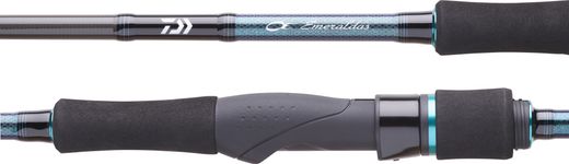 Caña Daiwa Emeraldas S – Carbono HVF – Anillas Fuji K Alconite – Acción de punta para pesca de cefalópodos