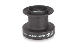 Carrete de pesca Black Devil de grafito ultraligero – Bobina de aluminio Long Cast + bobina extra – Freno 10 kg