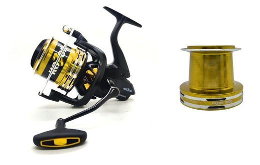 Akami Kozor – Carrete de surfcasting – Super Slow Oscillation, doble bobina cónica y microfreno rápido de 18 kg