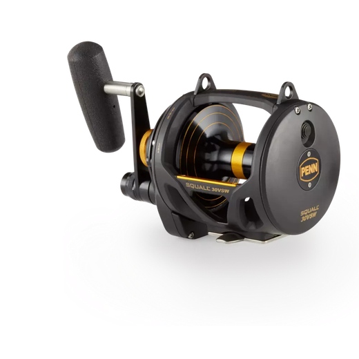 Penn Squall Lever Drag 2 Speed – Carrete de pesca de dos velocidades con freno Dura-Drag y cuerpo de grafito