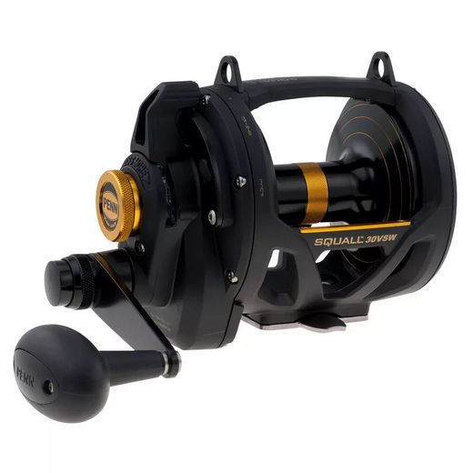 Penn Squall Lever Drag 2 Speed – Carrete de pesca de dos velocidades con freno Dura-Drag y cuerpo de grafito