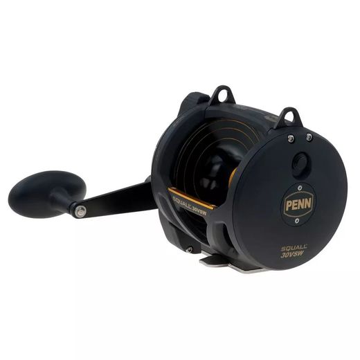 Penn Squall Lever Drag 2 Speed – Carrete de pesca de dos velocidades con freno Dura-Drag y cuerpo de grafito