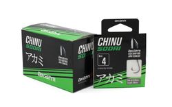 Anzuelos montados Akami Chinu Sodai con hilo 280 cm – Acero carbono japonés afilado al láser (pack 8 uds)