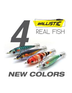 DTD Ballistic Real Fish 3.0B – Potera aerodinámica con aletas de silicona – Cuerpo natural Real Fish y gran distancia de lance