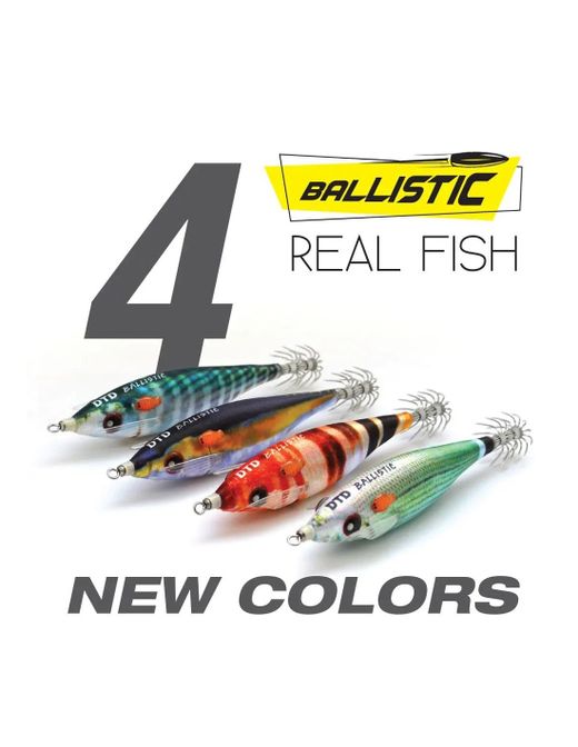 DTD Ballistic Real Fish 3.0B – Potera aerodinámica con aletas de silicona – Cuerpo natural Real Fish y gran distancia de lance