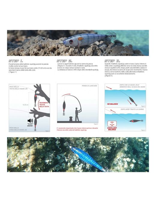 DTD Ballistic Real Fish 3.0B – Potera aerodinámica con aletas de silicona – Cuerpo natural Real Fish y gran distancia de lance
