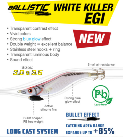 DTD BALLISTIC WHITE KILLER EGI 3.5 B