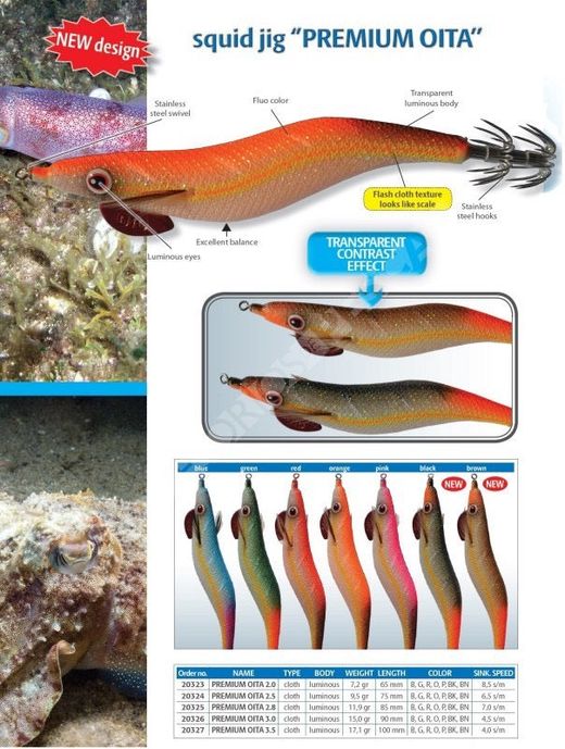 DTD Premium Oita 3.5 – Jibionera luminosa con cuerpo fluorescente y reflejos holográficos – Potera de alta calidad para eging