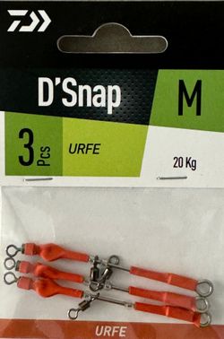 Emerillón con mosquetón Urfe para surfcasting – Enganche rápido con funda de silicona