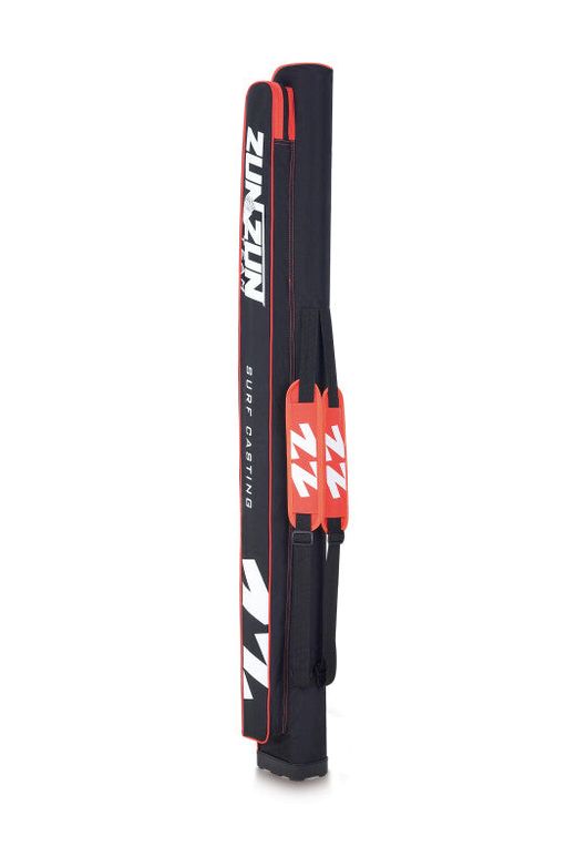 Funda de surfcasting ZZ-R5 con compartimento reforzado, bolsillo lateral y cremalleras extrafuertes – 165×16×17 cm