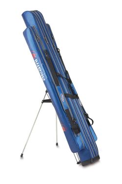 Funda de surfcasting Akami AKRBT04 con doble compartimento reforzado, bolsillos laterales y trípode – Waterproof y cremalleras extrafuertes – 162×29×19 cm