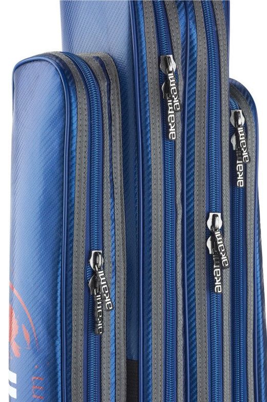 Funda de surfcasting Akami AKRBT04 con doble compartimento reforzado, bolsillos laterales y trípode – Waterproof y cremalleras extrafuertes – 162×29×19 cm