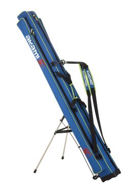 Funda de surfcasting Akami AKRBT14 con trípode extraíble, doble compartimento lateral y capacidad para 4 cañas – Reforzada y acolchada – 161×22×16 cm