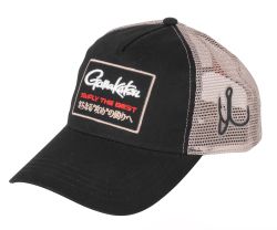 Gorra trucker Gamakatsu Mesh negra con rejilla trasera (algodón y poliéster)
