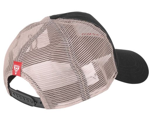 Gorra trucker Gamakatsu Mesh negra con rejilla trasera (algodón y poliéster)