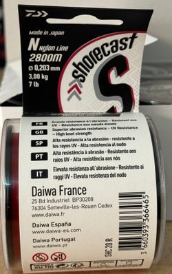 Hilo Daiwa Shorecast para surfcasting – Alta resistencia y deslizamiento