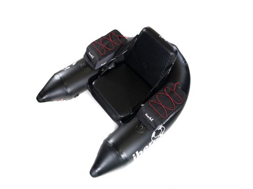 Iberux One Black – Pato de pesca compacta (<150 cm) con suelo Airmat 12 cm y asiento Iberux MAX – Alta flotabilidad y estabilidad (+ Regalo de funda y gorra valoradas en 40€)