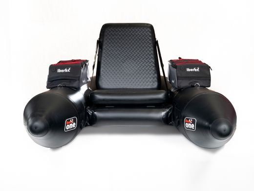 Iberux One Black – Pato de pesca compacta (<150 cm) con suelo Airmat 12 cm y asiento Iberux MAX – Alta flotabilidad y estabilidad (+ Regalo de funda y gorra valoradas en 40€)