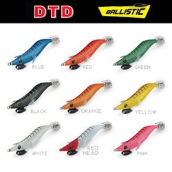 DTD Ballistic Egi 3.5 – Jibionera plomada de largo alcance – Cuerpo luminoso y aletas de silicona – Peso móvil y efecto bala
