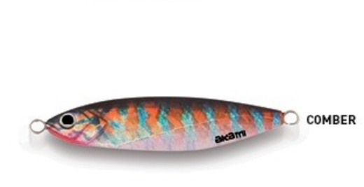Jig Akami Dentex – Aerodinámico con ojos 3D y pintura holográfica – Anzuelo y assist VMC – 4 colores
