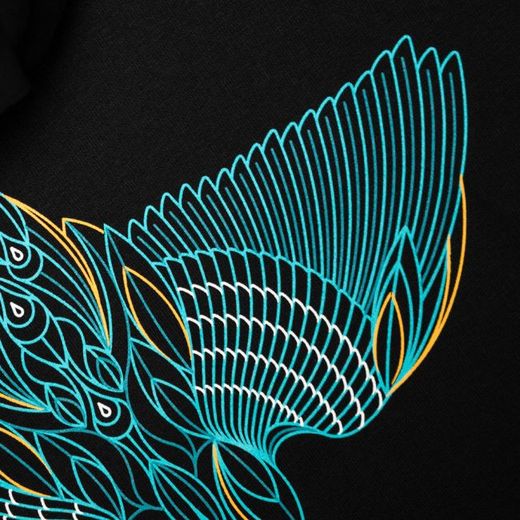 Sudadera Kumu Take Flight con ilustración de martín pescador y serigrafía a 4 tintas – 320 g