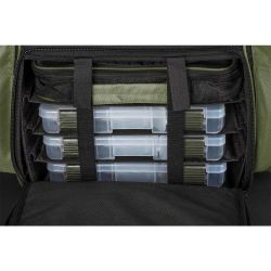 Mochila Cinnetic Professional High End (Green) – 60 L – Resistente nylon 1680D – Compartimentos modulares y refrigeración – Ideal Surfcasting