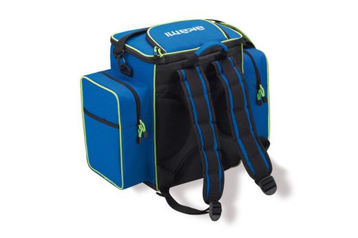 Mochila de pesca MG21 rígida con cajas, nevera, estuche porta-bobinas y espaldera acolchada – Hidrofóbica y reforzada