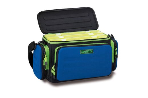 Bolso rígido de pesca MG6 con cajas porta accesorios y múltiples bolsillos – Hidrofóbico y reforzado