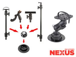 Soporte Stelarix Link Iberux NEXUS 1100 – Unión rápida entre base Adherix y accesorios Nexus para patos/kayak