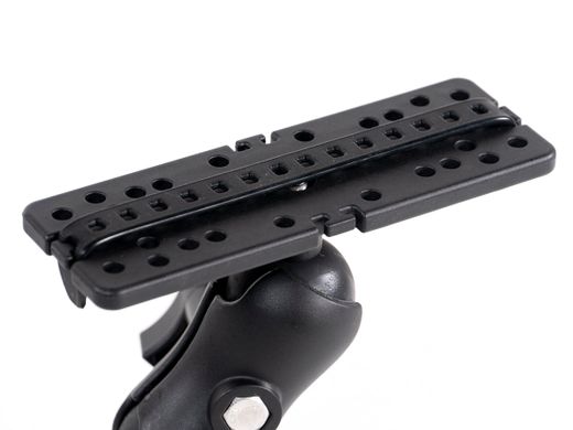 Soporte de sonda Iberux NEXUS 2111 Rectangle M – Doble rótula 360°, para pantallas ≥ 7" (kayak/pato)