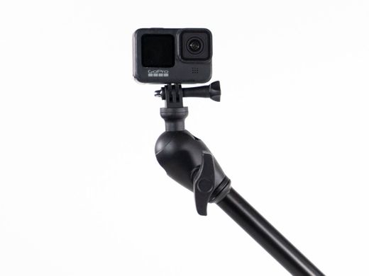 Soporte articulado Iberux NEXUS 2133 Joker XL – Brazo 60 cm, doble rótula 360°, rosca estándar para GoPro o transductor (kayak/pato)
