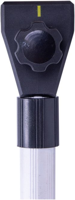 Percha extensible de aluminio para surfcasting – 1,50 m a 2,70 m – Con peines de PVC y funda extrafuerte