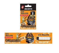Emerillón Akami STS Rolling ultra ligero de acero inoxidable para bajos y finales de línea (12 bolsas)