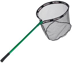 Sacadera plegable Mitchell Boat Net con mango extensible de aluminio para embarcación (malla de goma, 65×60 cm)