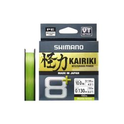 Línea trenzada Shimano Kairiki 8+ 300 m 0.13 mm 9.1 kg color verde Mantis