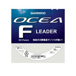 Shimano Línea Ocea EX Fluoro Leader 50m Clear – Bajo de línea de fluorocarbono premium (0.336mm 16lb)
