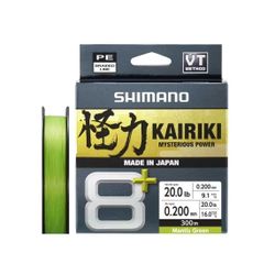 Línea trenzada Shimano Kairiki 8+ 300 m 0.20 mm 16.0 kg color verde Mantis