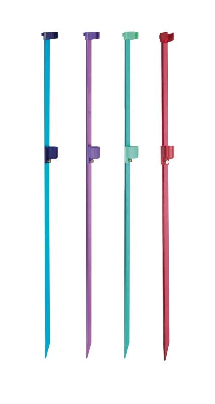 Soporte de aluminio anodizado Akami SCT 125 cm con horquilla fluorescente y tornillo de latón